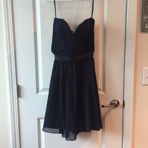 Dark navy formal dress.